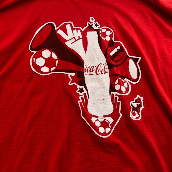 2 Coca-Cola FIFA World Cup Men's T-Shirt Medium Lot Of Two Red Logo Graphic Tee - Picture 13 of 14